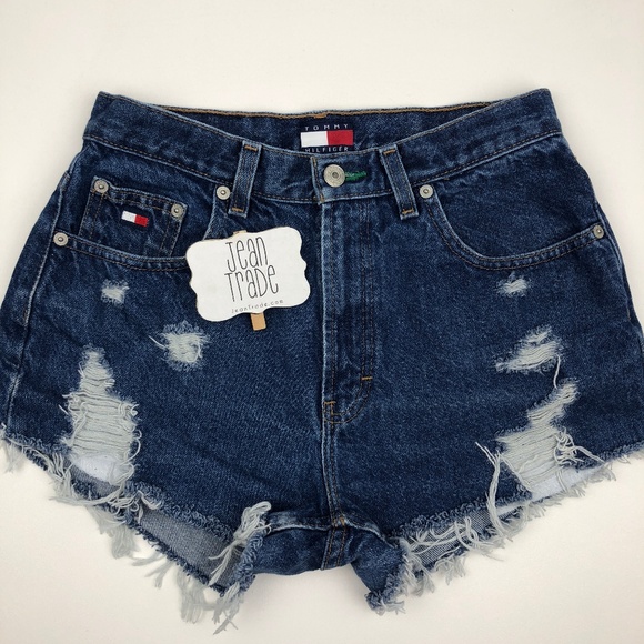 Tommy Hilfiger Pants - Vintage Tommy Hilfiger Distressed Jean Shorts SZ 8